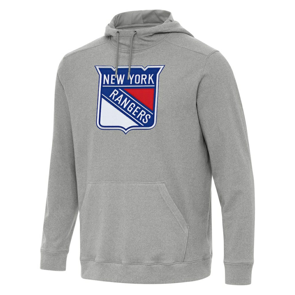 New York Rangers Antigua Cloud Pullover Hoodie - Heather Gray - NHL 202255091
