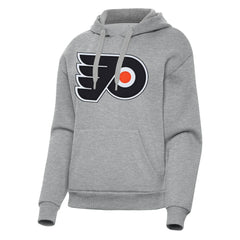 Philadelphia Flyers Antigua Women's Victory Pullover Hoodie - Heather Gray - NHL 202256943