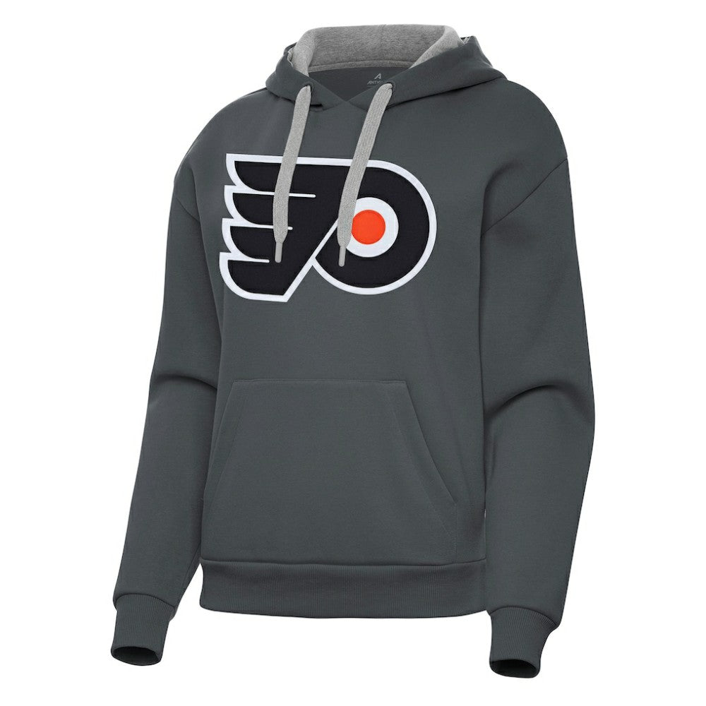 Philadelphia Flyers Antigua Women's Victory Pullover Hoodie - Charcoal - NHL 202256945