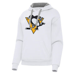 Pittsburgh Penguins Antigua Women's Victory Pullover Hoodie - White - NHL 202256946