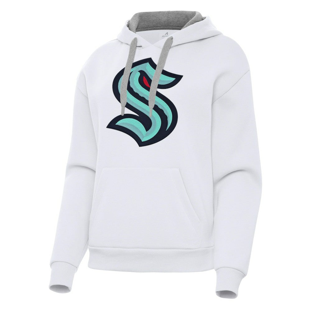 Seattle Kraken Antigua Women's Victory Pullover Hoodie - White - NHL 202256950