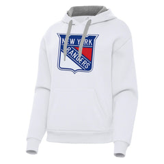 New York Rangers Antigua Women's Victory Pullover Hoodie - White - NHL 202256965