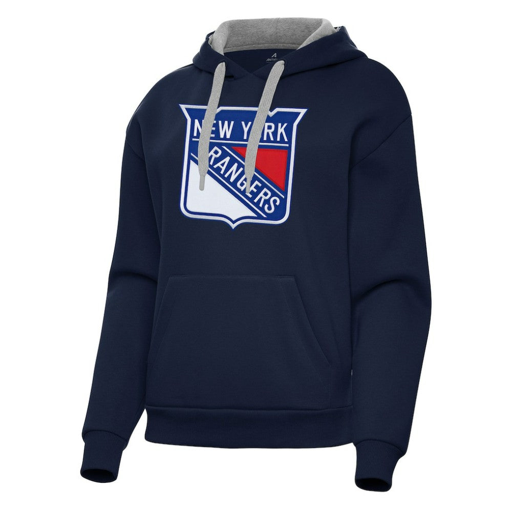 New York Rangers Antigua Women's Victory Pullover Hoodie - Navy - NHL 202256966