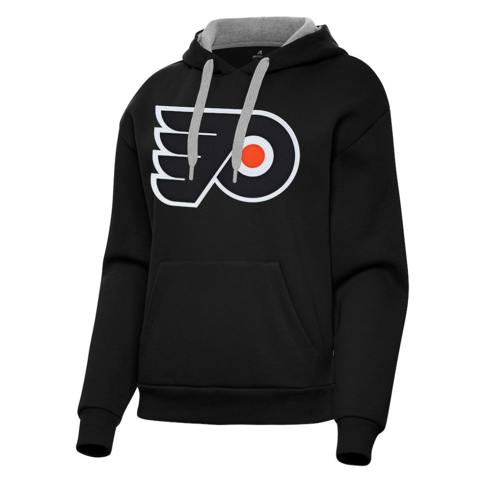 Philadelphia Flyers Antigua Women's Victory Pullover Hoodie - Black - NHL 202256971