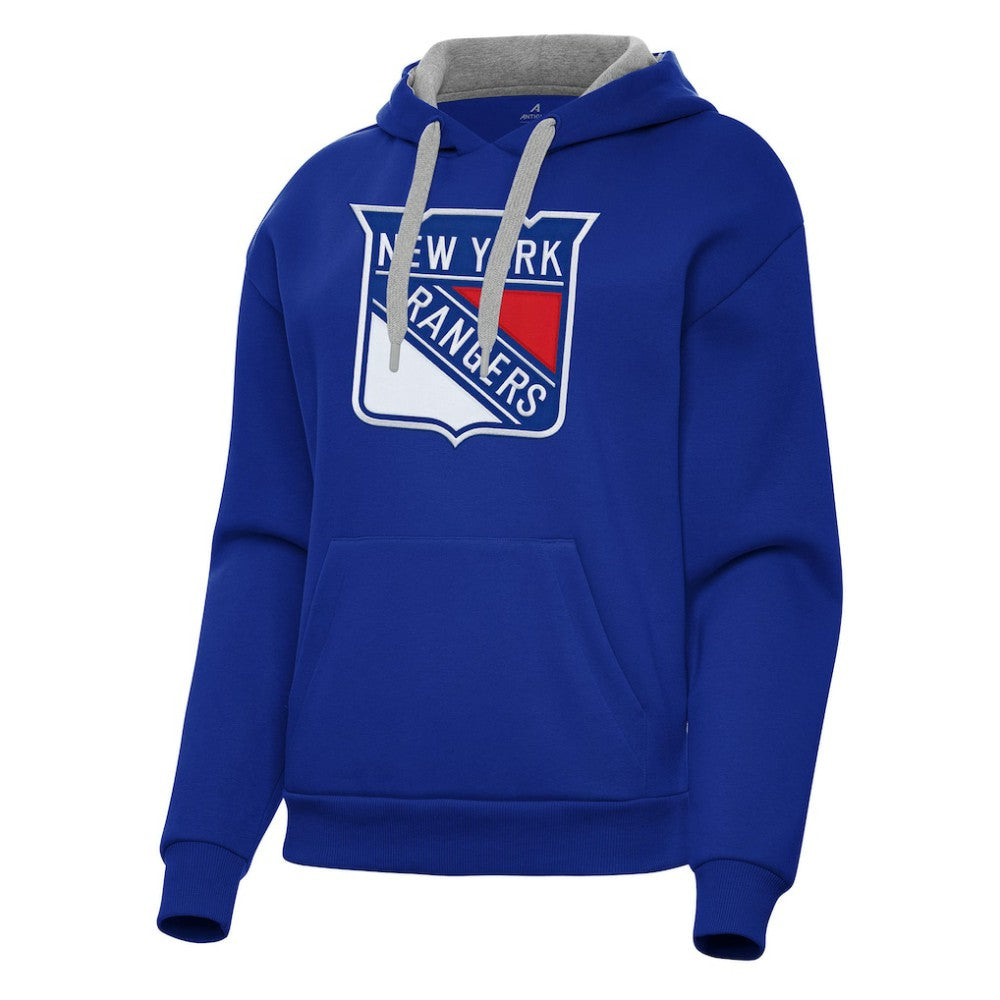 New York Rangers Antigua Women's Victory Pullover Hoodie - Blue - NHL 202256972