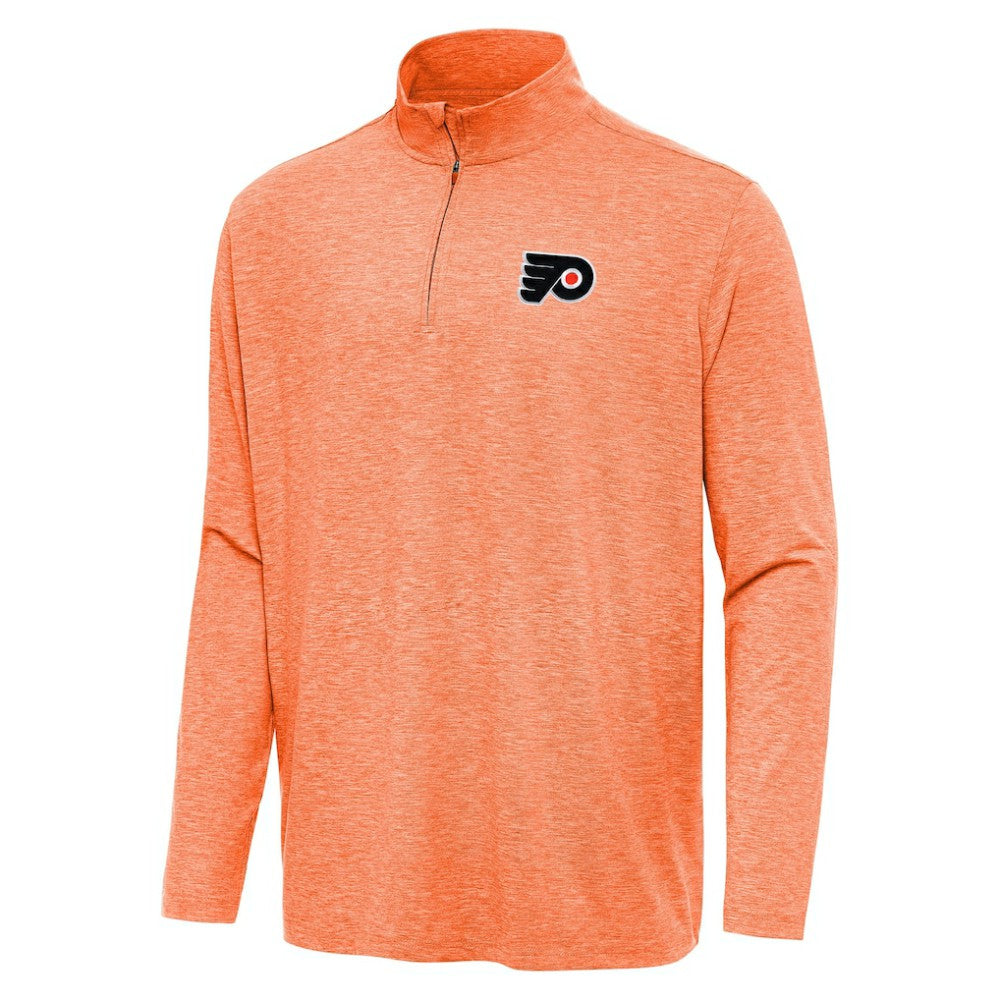 Philadelphia Flyers Antigua Hunk Quarter-Zip Top - Heather Orange - NHL 202257058