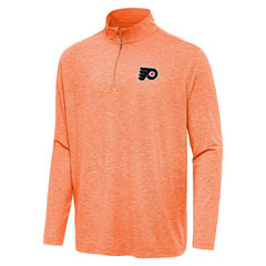 Philadelphia Flyers Antigua Hunk Quarter-Zip Top - Heather Orange - NHL 202257058