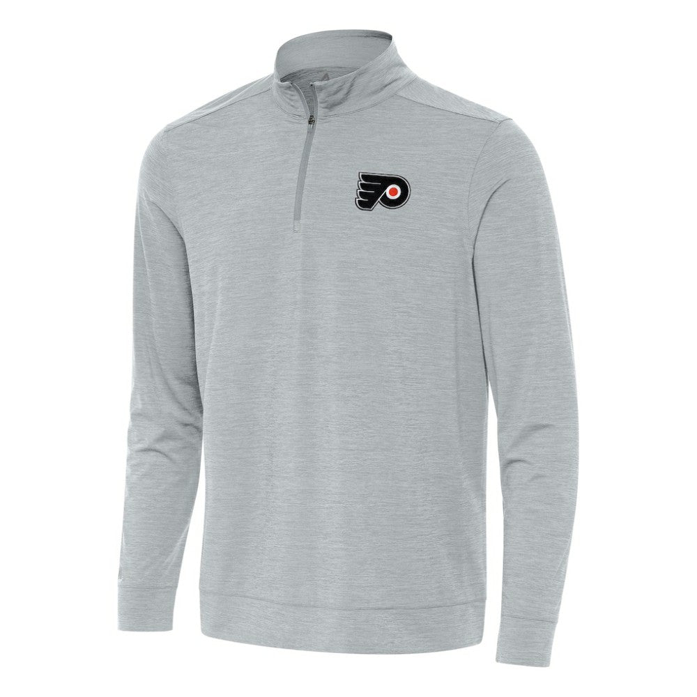 Philadelphia Flyers Antigua Bright Quarter-Zip Top - Heather Gray - NHL 202257148