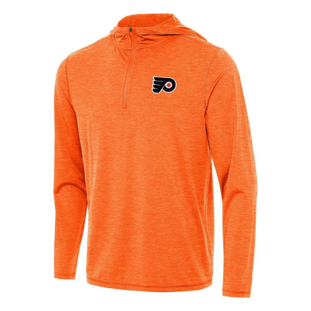 Philadelphia Flyers Antigua Tidy Quarter-Zip Hoodie - Heather Orange - NHL 202257161