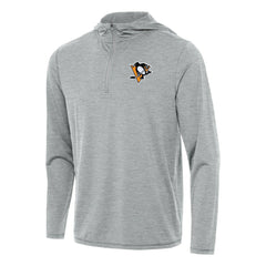 Pittsburgh Penguins Antigua Tidy Quarter-Zip Hoodie - Heather Gray - NHL 202257164