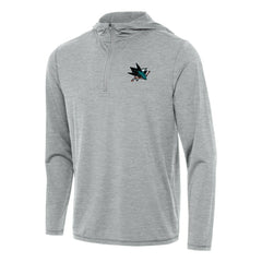San Jose Sharks Antigua Tidy Quarter-Zip Hoodie - Heather Gray - NHL 202257165