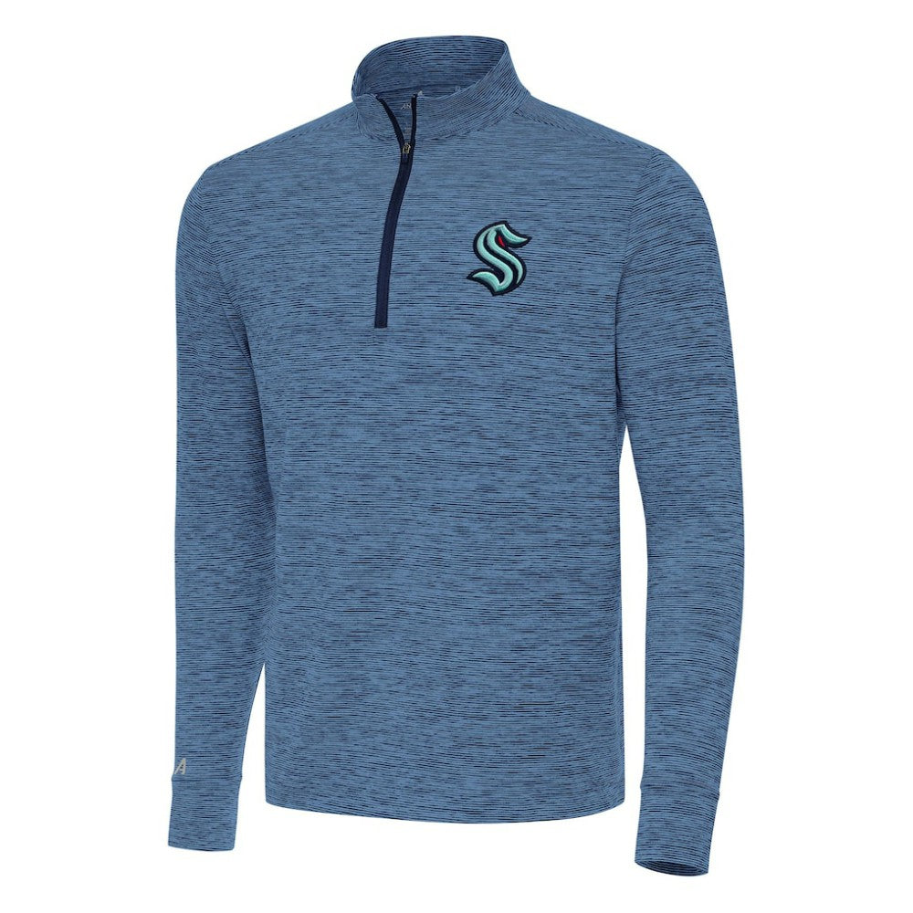 Seattle Kraken Antigua Cause Quarter-Zip Top - Heather Navy - NHL 202257187
