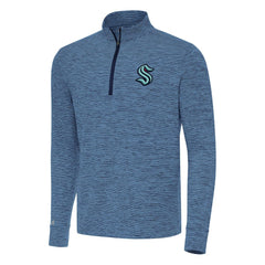 Seattle Kraken Antigua Cause Quarter-Zip Top - Heather Navy - NHL 202257187
