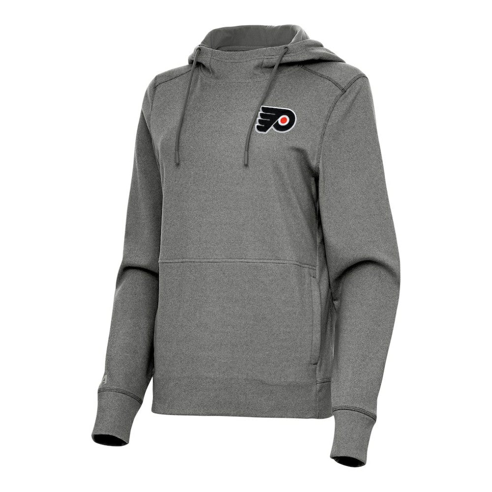 Philadelphia Flyers Antigua Women's Justice Pullover Hoodie - Heather Black - NHL 202257327