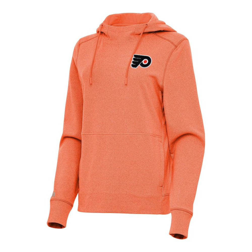 Philadelphia Flyers Antigua Women's Justice Pullover Hoodie - Heather Orange - NHL 202257337