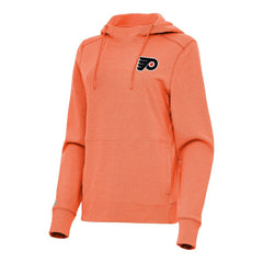 Philadelphia Flyers Antigua Women's Justice Pullover Hoodie - Heather Orange - NHL 202257337