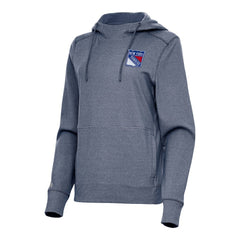 New York Rangers Antigua Women's Justice Pullover Hoodie - Heather Navy - NHL 202257345