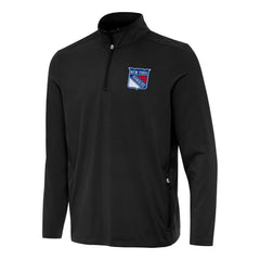 New York Rangers Antigua Perilous Quarter-Zip Sweatshirt - Black - NHL 202257545