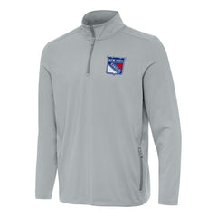 New York Rangers Antigua Perilous Quarter-Zip Sweatshirt - Gray - NHL 202257546