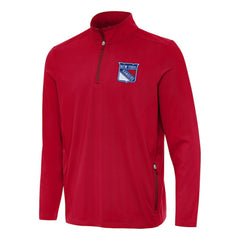 New York Rangers Antigua Perilous Quarter-Zip Sweatshirt - Red - NHL 202257547
