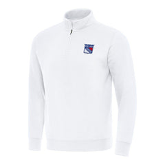 New York Rangers Antigua Victory Quarter-Zip Mock Sweatshirt - White - NHL 202257584