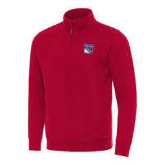 New York Rangers Antigua Victory Quarter-Zip Mock Sweatshirt - Red - NHL 202257585
