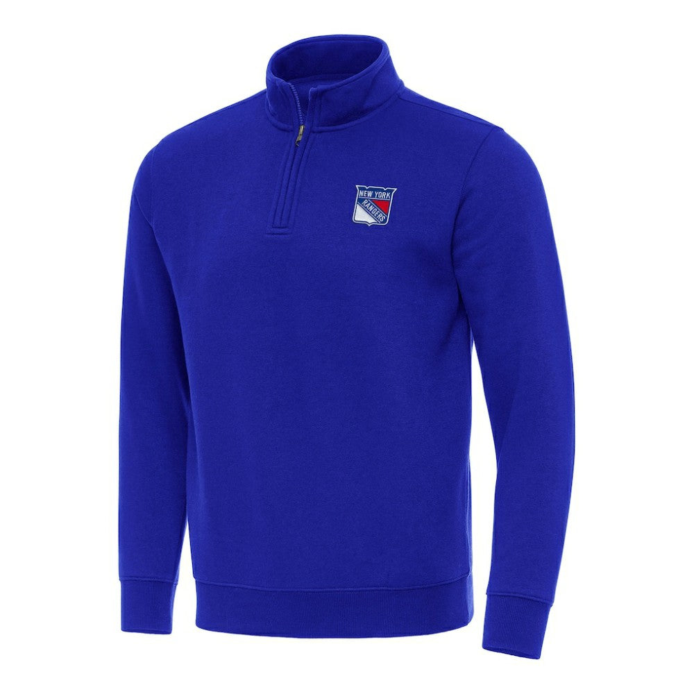 New York Rangers Antigua Victory Quarter-Zip Mock Sweatshirt - Blue - NHL 202257586