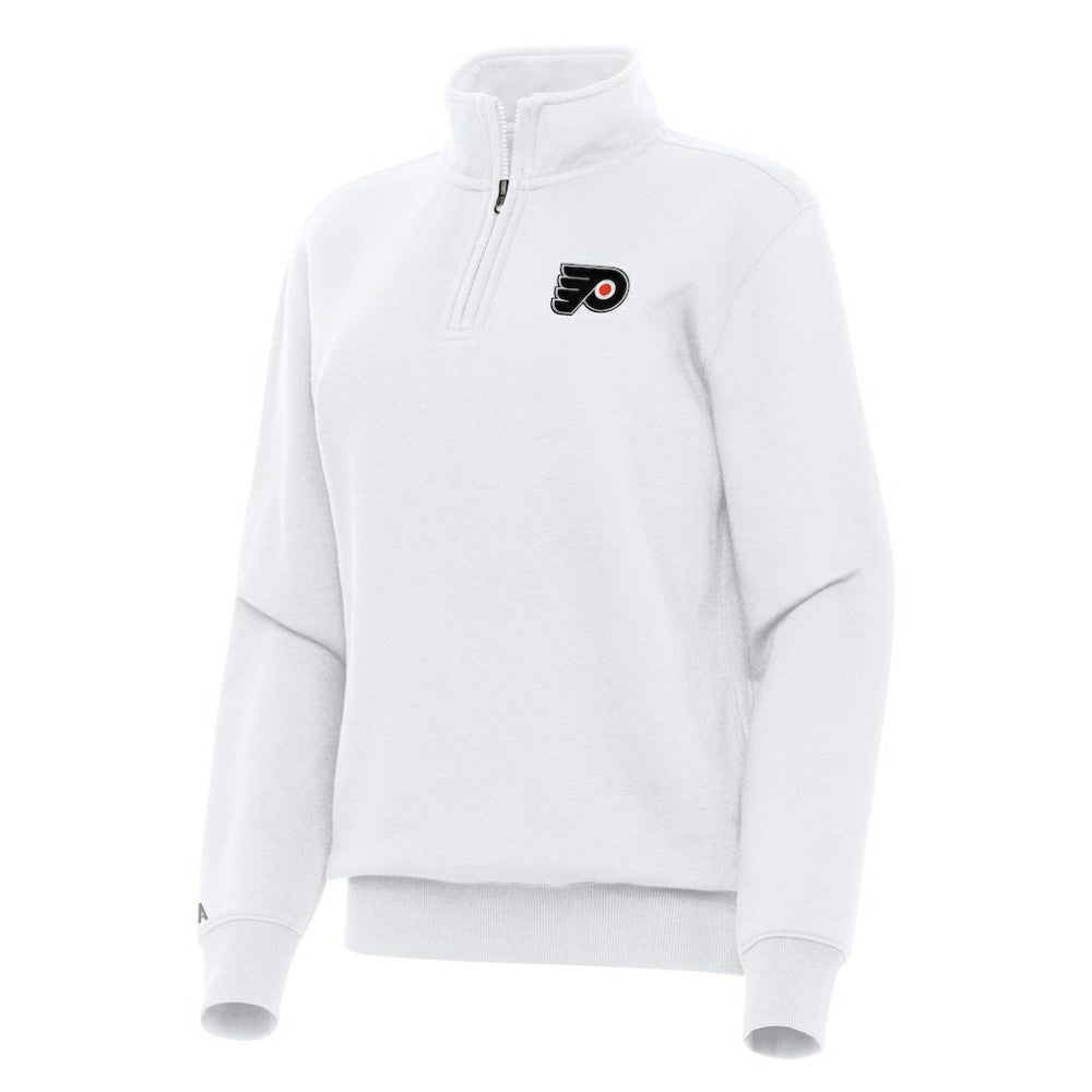 Philadelphia Flyers Antigua Women's Victory Quarter-Zip Sweatshirt - White - NHL 202257594