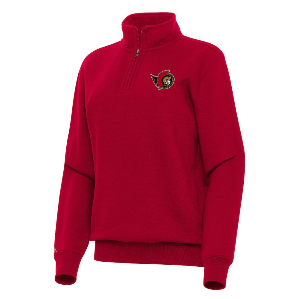 Ottawa Senators Antigua Women's Victory Quarter-Zip Sweatshirt - Red - NHL 202257596
