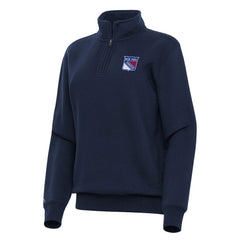 New York Rangers Antigua Women's Victory Quarter-Zip Sweatshirt - Navy - NHL 202257598