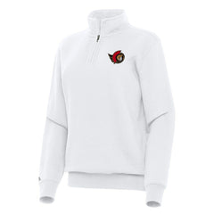 Ottawa Senators Antigua Women's Victory Quarter-Zip Sweatshirt - White - NHL 202257603