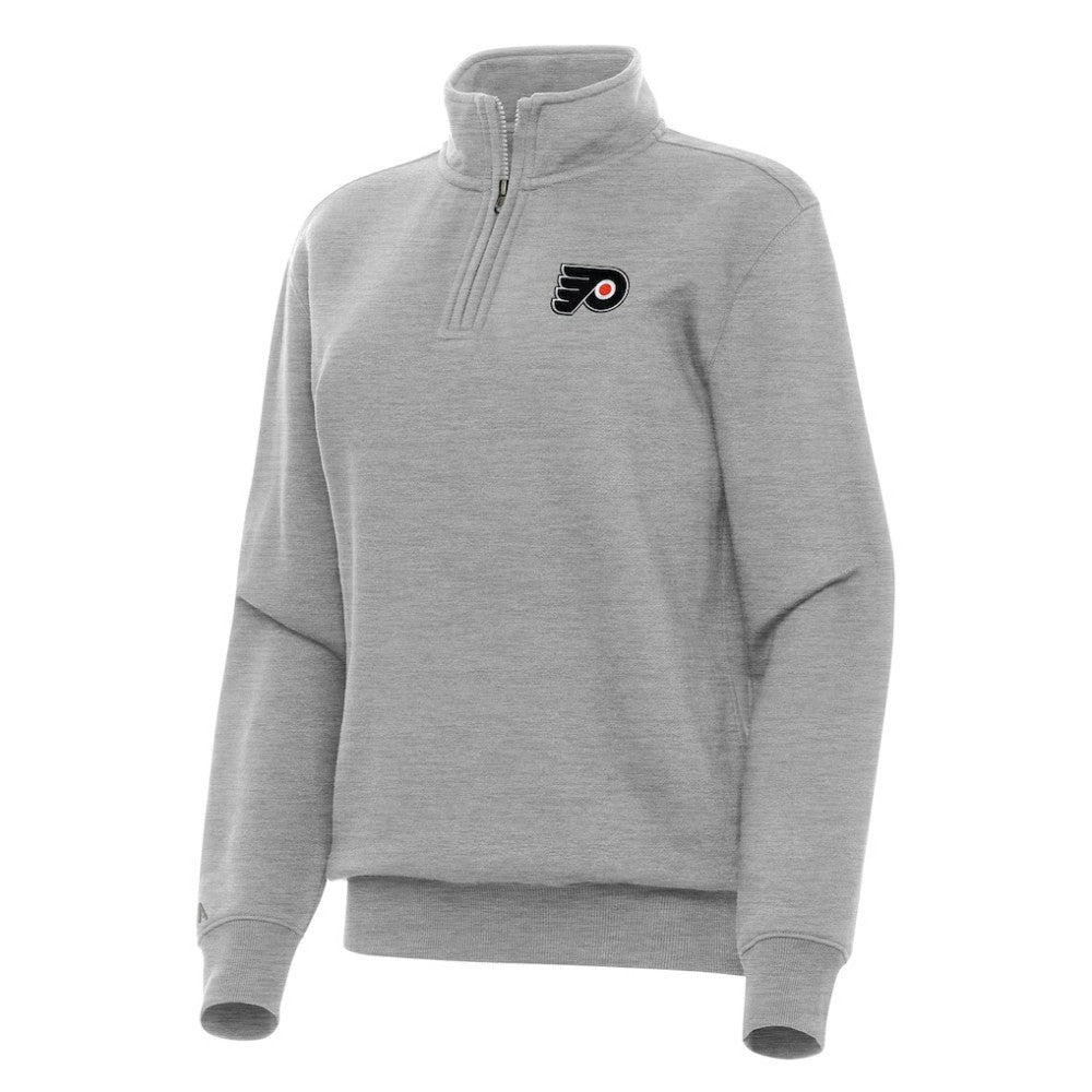 Philadelphia Flyers Antigua Women's Victory Quarter-Zip Sweatshirt - Heather Gray - NHL 202257608