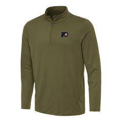 Philadelphia Flyers Antigua Reprocess Quarter-Zip Top - Olive - NHL 202257655