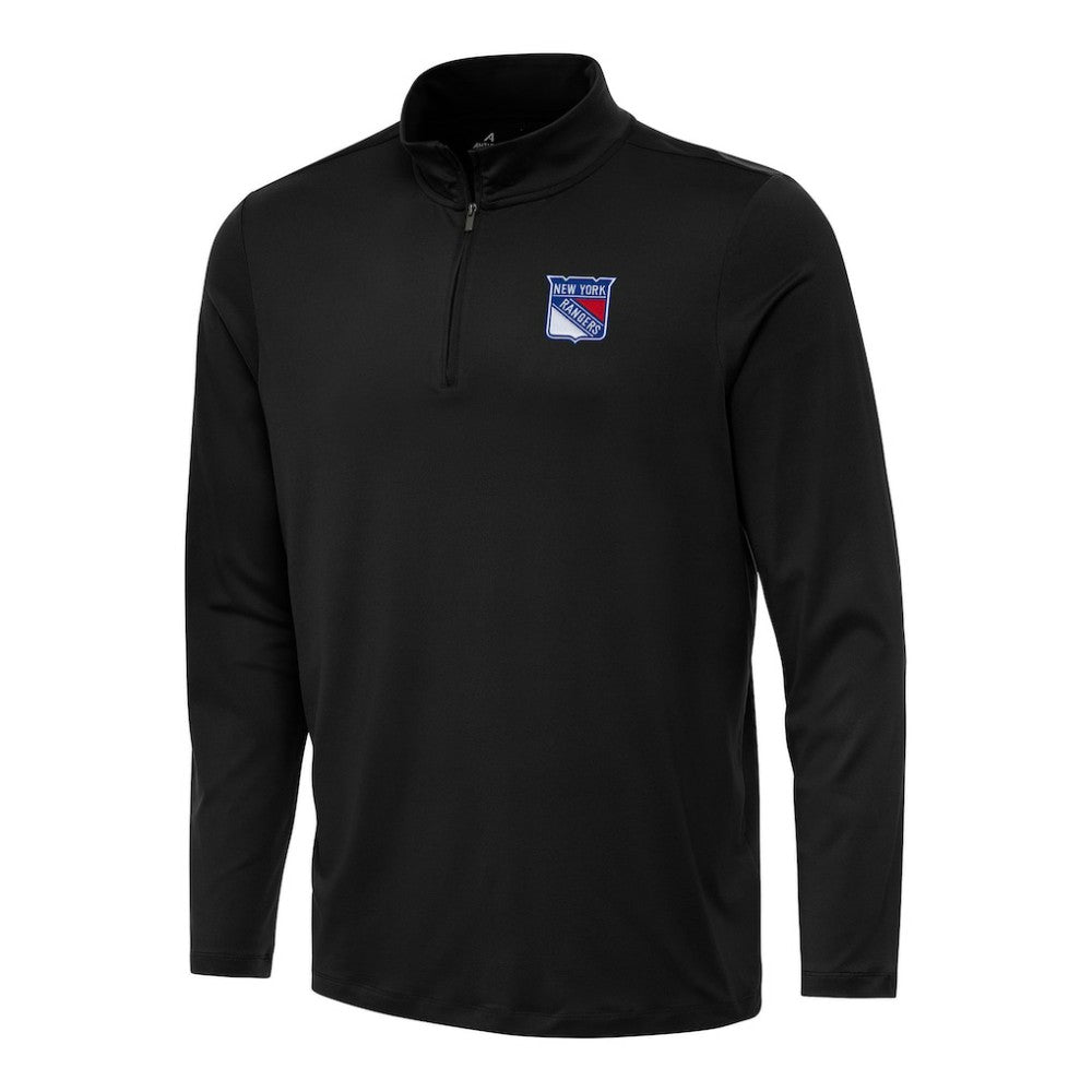 New York Rangers Antigua Reprocess Quarter-Zip Top - Black - NHL 202257675
