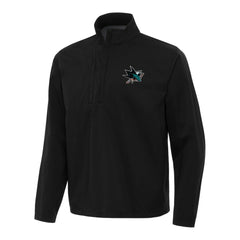 San Jose Sharks Antigua Brisk Quarter-Zip Windbreaker - Black - NHL 202257821