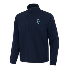 Seattle Kraken Antigua Brisk Quarter-Zip Windbreaker - Navy - NHL 202257823