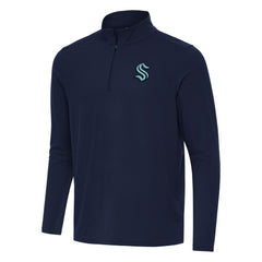 Seattle Kraken Antigua Intent Quarter-Zip Top - Navy - NHL 202257892
