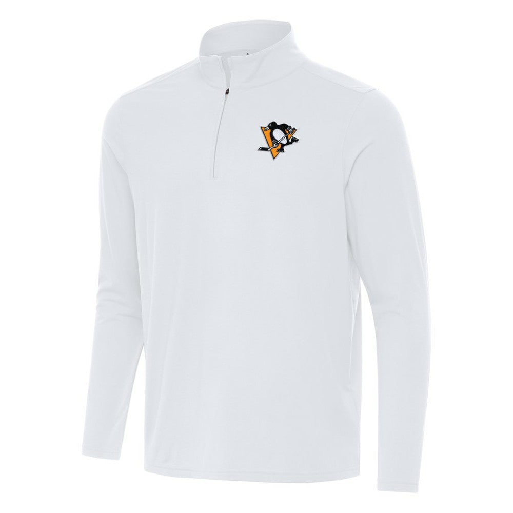 Pittsburgh Penguins Antigua Intent Quarter-Zip Top - White - NHL 202257909
