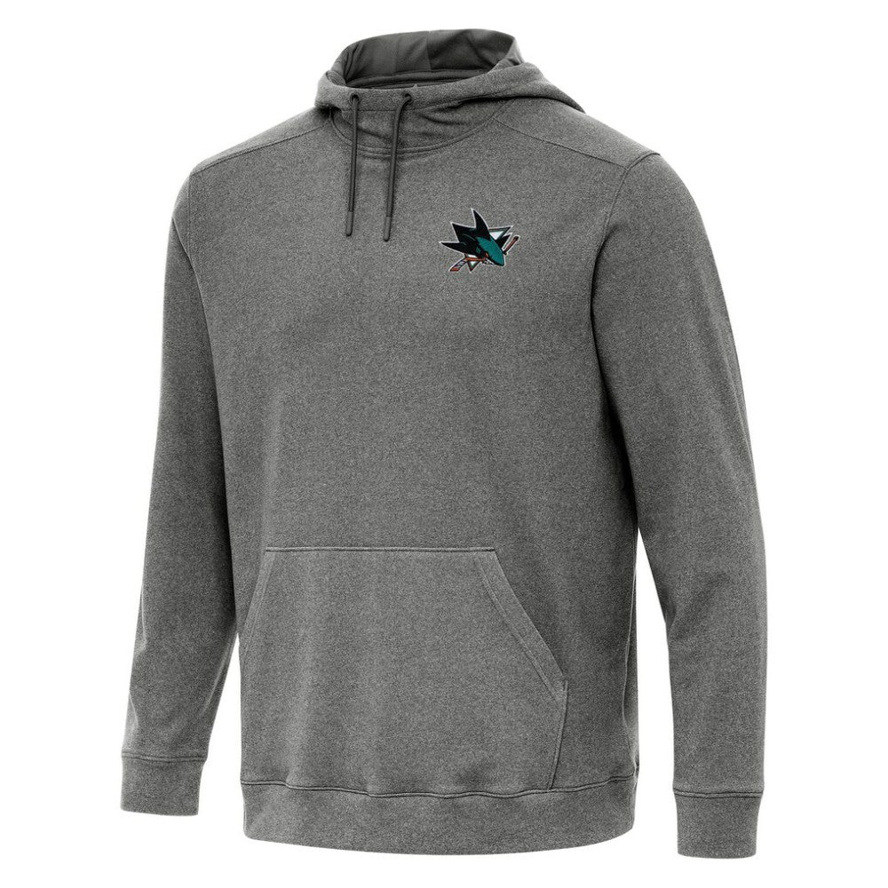 San Jose Sharks Antigua Cloud Pullover Hoodie - Heather Black - NHL 202257914