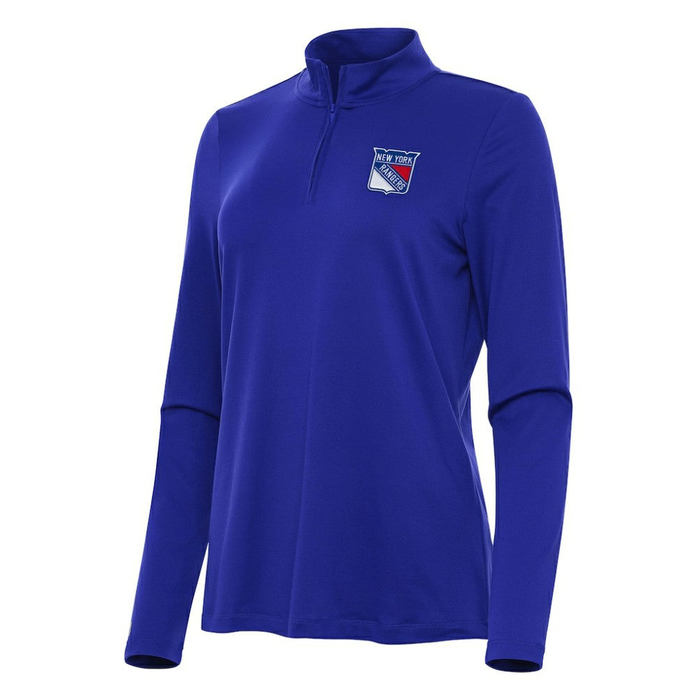 New York Rangers Antigua Women's Reprocess Quarter-Zip Top - Royal - NHL 202258000