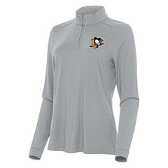 Pittsburgh Penguins Antigua Women's Intent Quarter-Zip Top - Gray - NHL 202258179