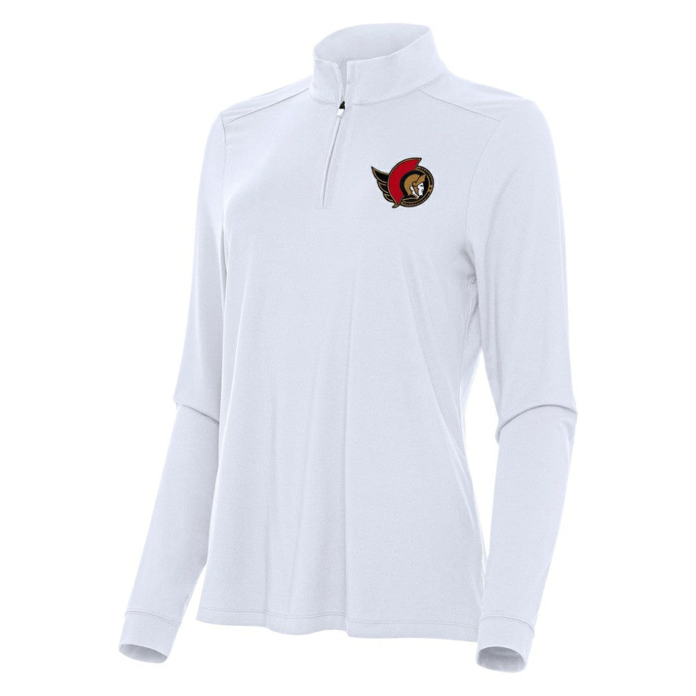 Ottawa Senators Antigua Women's Intent Quarter-Zip Top - White - NHL 202258197