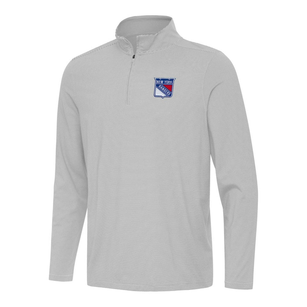 New York Rangers Antigua Twine Quarter-Zip Top - Gray - NHL 202258262