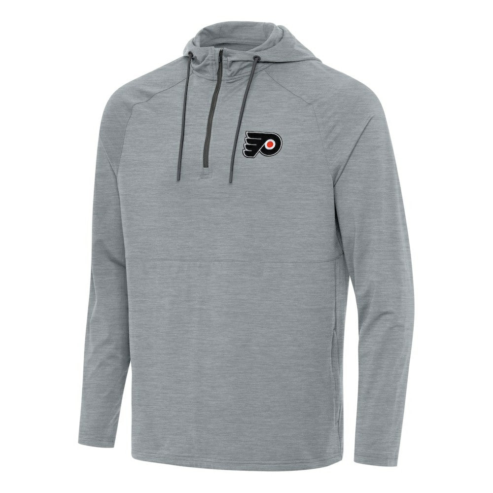 Philadelphia Flyers Antigua Spikes Quarter-Zip Hoodie - Heather Gray - NHL 202258398