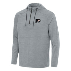 Philadelphia Flyers Antigua Spikes Quarter-Zip Hoodie - Heather Gray - NHL 202258398