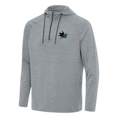 San Jose Sharks Antigua Spikes Quarter-Zip Hoodie - Heather Gray - NHL 202258409