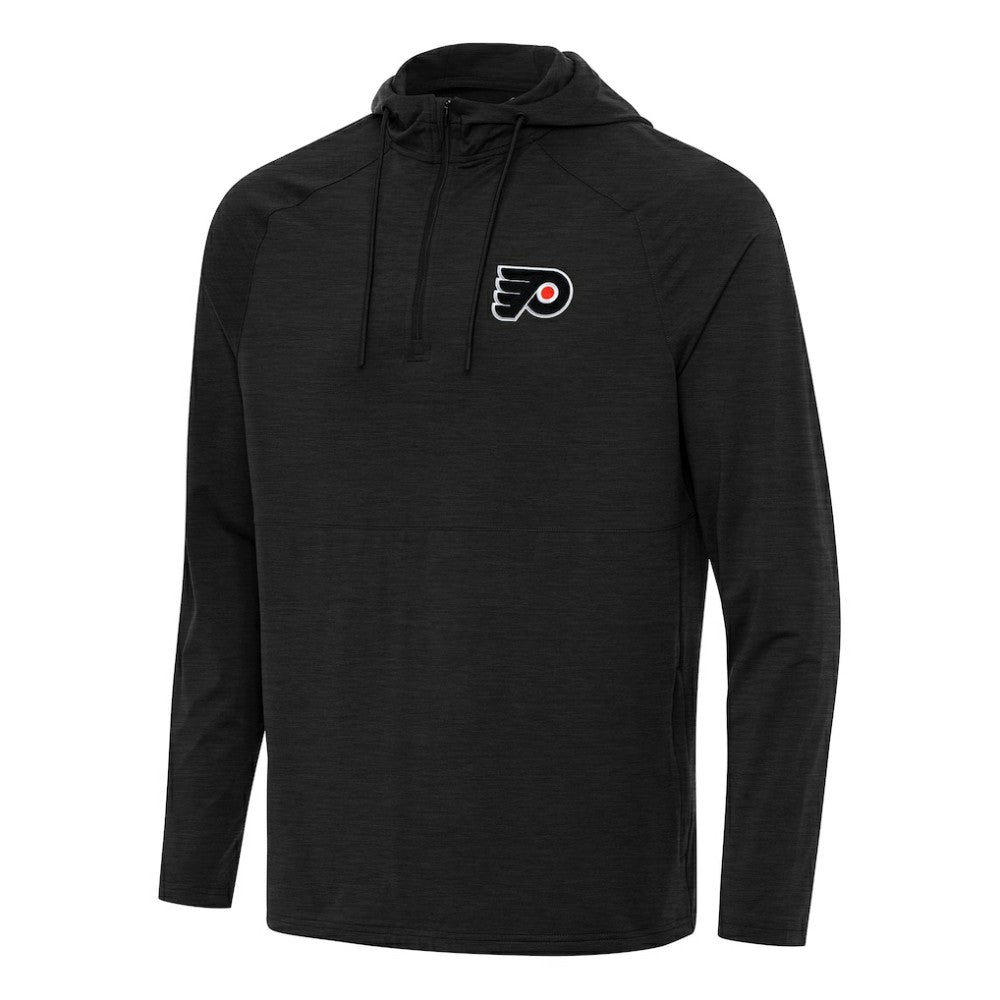 Philadelphia Flyers Antigua Spikes Quarter-Zip Hoodie - Heather Black - NHL 202258415