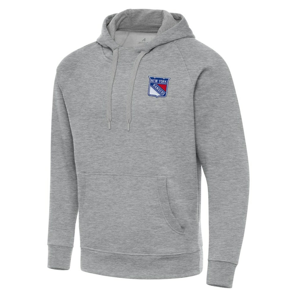 New York Rangers Antigua Big & Tall Victory Pullover Hoodie - Heather Gray - NHL 202258496
