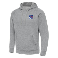New York Rangers Antigua Big & Tall Victory Pullover Hoodie - Heather Gray - NHL 202258496
