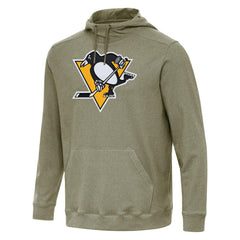 Pittsburgh Penguins Antigua Cloud Pullover Hoodie - Olive - NHL 202258636